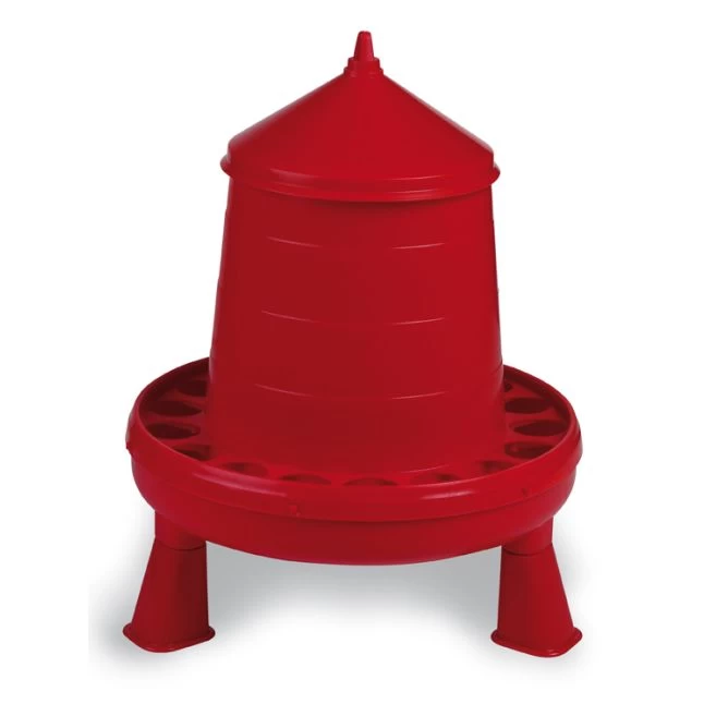 Mangeoire Poule En Plastique Gamme Eco 4Kg Rouge Avec Pieds - Gaun 3 Mangeoire Poule En Plastique Gamme Eco 4Kg Rouge Avec Pieds - Gaun