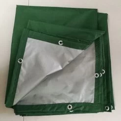 Bâche Pour Grand Enclos Poulailler Parc Grillagé 4x2x2,25m 8 Bâche Pour Grand Enclos Poulailler Parc Grillagé 4x2x2,25m -Poulailler Série Magasin bache pour parc grillage poulailler vue face retournee 1