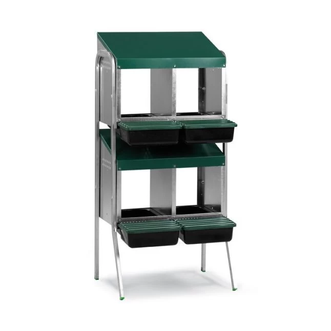 Batterie De Pondoirs Poule 4 Compartiments - Gaun 3 Batterie De Pondoirs Poule 4 Compartiments - Gaun