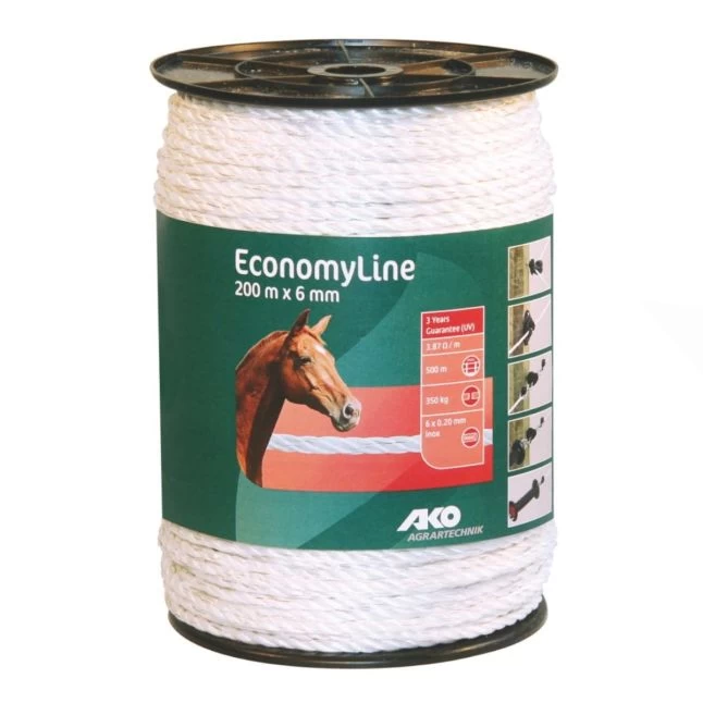 KERBL Cordelette Conductrice Pour Clôture Poule Et Volaille EconomyLine 200m - Ako 3 KERBL Cordelette Conductrice Pour Clôture Poule Et Volaille EconomyLine 200m - Ako