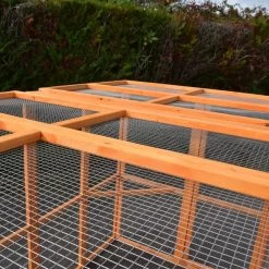 Enclos Grillagé Pour Volailles Bois 200x120cm 10 Enclos Grillagé Pour Volailles Bois 200x120cm -Poulailler Série Magasin enclos grillage bois 200x120 dessus