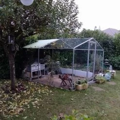 Enclos Poulailler 12m² Tubes 38mm H2,25m - Parc Grillagé Renforcé 4x3m - Acier Galvanisé -Poulailler Série Magasin enclos p005 installe