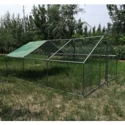 Enclos Poulailler 24m² Tubes 38mm H2,8m - Parc Grillagé Renforcé 6x4m - Acier Galvanisé -Poulailler Série Magasin enclos poulailler parc grillage acier galvanise renforce 6x4x2 5 vue cote 1