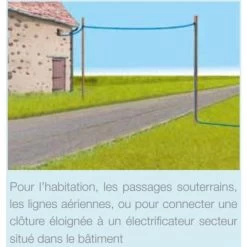 Fil électrique Conducteur Haute Isolation Pour Clôture Poule Et Volaille Fisol 25m - Lacmé 10 Fil électrique Conducteur Haute Isolation Pour Clôture Poule Et Volaille Fisol 25m - Lacmé -Poulailler Série Magasin fil conducteur haute isolation fisol 25m schema connection electrificateur eloigne