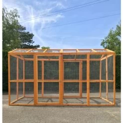 Enclos Grillagé Pour Volailles Bois 300x143x173,5cm