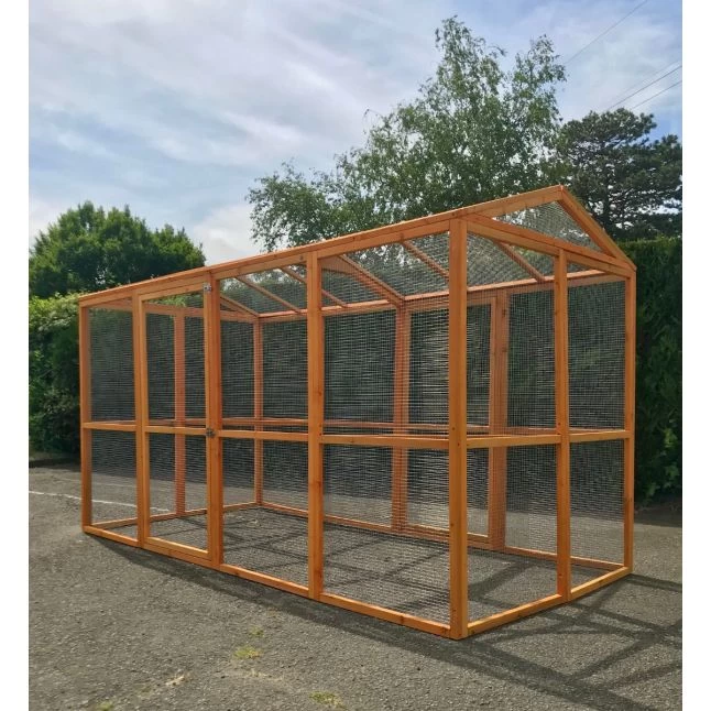 Enclos Grillagé Pour Volailles Bois 300x143x173,5cm 4 Enclos Grillagé Pour Volailles Bois 300x143x173,5cm – Image 2