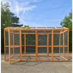 Enclos Grillagé Pour Volailles Bois 300x143x173,5cm 12 Enclos Grillagé Pour Volailles Bois 300x143x173,5cm -Poulailler Série Magasin grand enclos grillage d exterieur en bois 300x143 cm vue 4