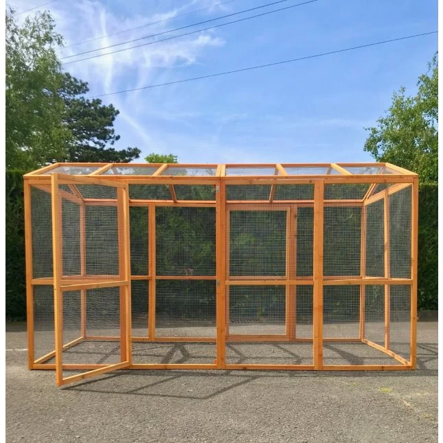 Enclos Grillagé Pour Volailles Bois 300x143x173,5cm 6 Enclos Grillagé Pour Volailles Bois 300x143x173,5cm – Image 4