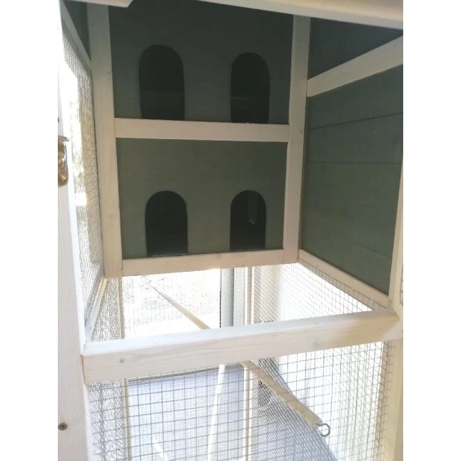 Volière Oiseaux En Bois Avec Toit Shingle Inséparable Bleue Et Blanche 10 Volière Oiseaux En Bois Avec Toit Shingle Inséparable Bleue Et Blanche – Image 8