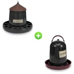 Gaun Kit Plastique Recyclé 7/8 Poules Abreuvoir 10L Et Mangeoire 12Kg