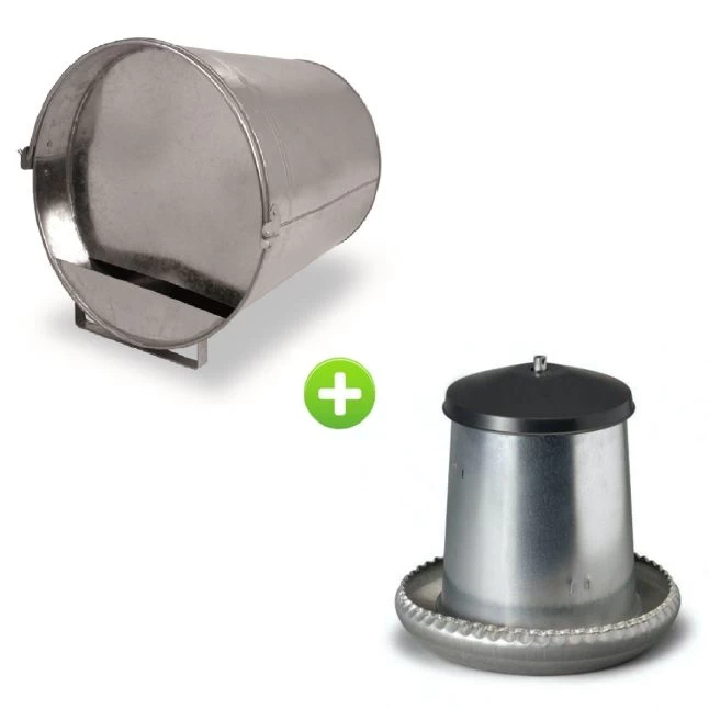 Kit Galva 2/4 Poules Abreuvoir 7L Et Mangeoire 5Kg 3 Kit Galva 2/4 Poules Abreuvoir 7L Et Mangeoire 5Kg