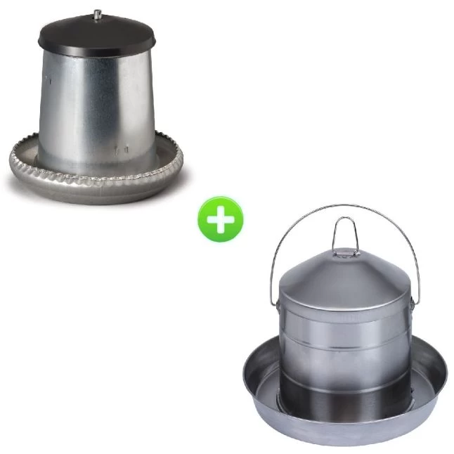 Kit 4/6 Poules Abreuvoir Inox 8L Et Mangeoire Galvanisé 5Kg 3 Kit 4/6 Poules Abreuvoir Inox 8L Et Mangeoire Galvanisé 5Kg