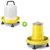 Kit Plastique 6/8 Poules Abreuvoir 10L Et Mangeoire 8,5Kg 1 Kit Plastique 6/8 Poules Abreuvoir 10L Et Mangeoire 8,5Kg -Poulailler Série Magasin kit plastique mangeoire et abreuvoir pour moyen elevage