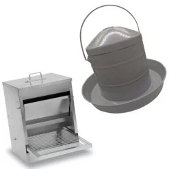 Gaun Kit Anti Nuisible 4/6 Poules Abreuvoir 8L Et Mangeoire 10Kg