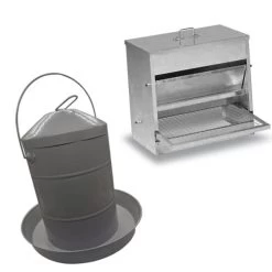 Gaun Kit Anti Nuisible 8/10 Poules Abreuvoir 12L Et Mangeoire 20Kg
