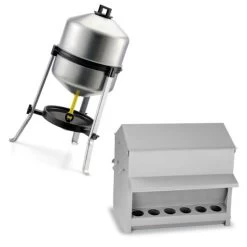 Kit Pro 15 Poules Abreuvoir 30L Et Mangeoire 18Kg
