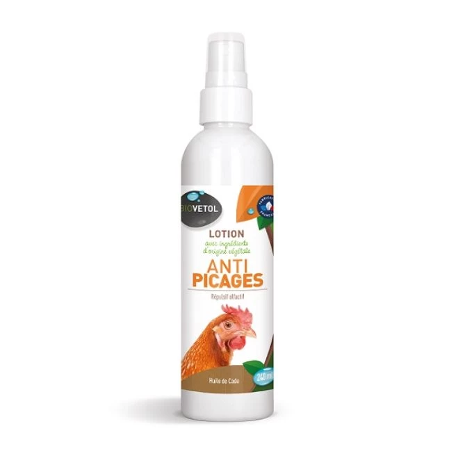Lotion Anti-picages Pour Poules 240 Ml - BIOVETOL 3 Lotion Anti-picages Pour Poules 240 Ml - BIOVETOL