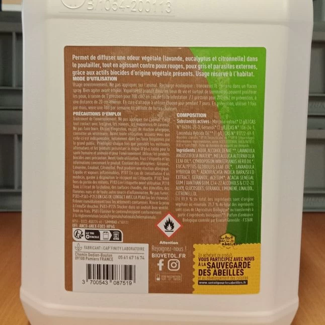 Lotion Anti Poux Bio Pour Le Poulailler 5L - Biovetol 4 Lotion Anti Poux Bio Pour Le Poulailler 5L - Biovetol – Image 2