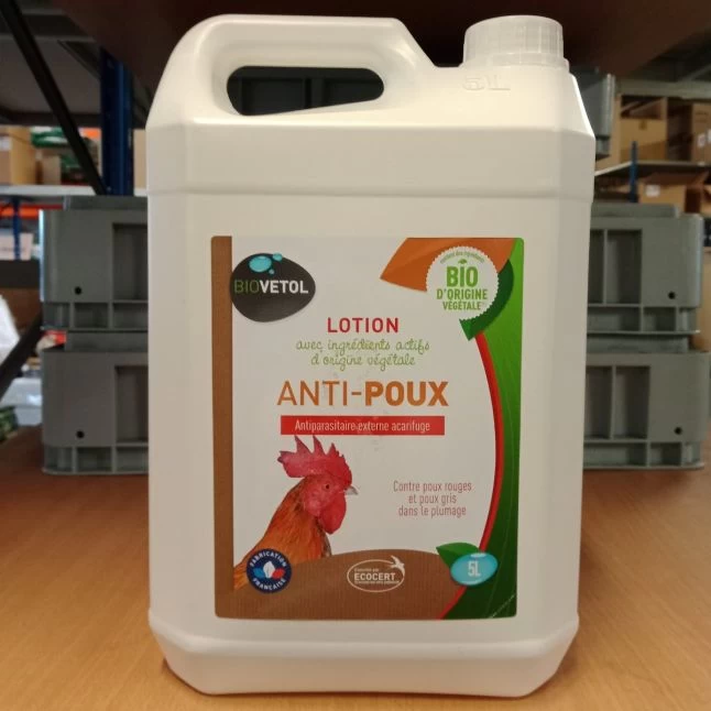 Lotion Anti Poux Bio Pour Poules Et Volailles 5L - Biovetol 3 Lotion Anti Poux Bio Pour Poules Et Volailles 5L - Biovetol