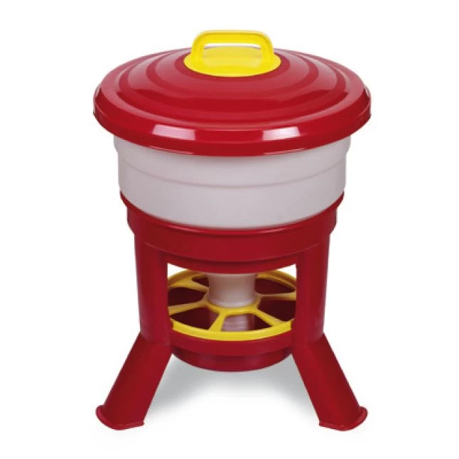 Mangeoire à Trémie Poule En Plastique Avec Pieds Imperial Easy Clean 30L Rouge Et Blanc - Gaun 3 Mangeoire à Trémie Poule En Plastique Avec Pieds Imperial Easy Clean 30L Rouge Et Blanc - Gaun