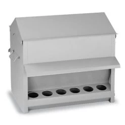 Mangeoire Poule Tremie Exterieure Galvanisee 18 Kg - Gaun