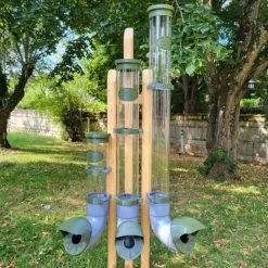 Mangeoire Pour Poule En Plastique Vert Tube Transparent 7kg Prima - Evena