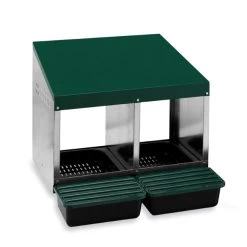 Gaun Pondoir Pour Poule 2 Compartiments Avec Fond Plastique