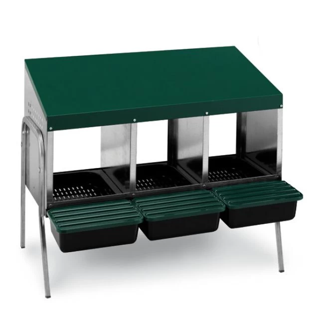 Batterie De Pondoirs Poule 3 Compartiments - Gaun 3 Batterie De Pondoirs Poule 3 Compartiments - Gaun