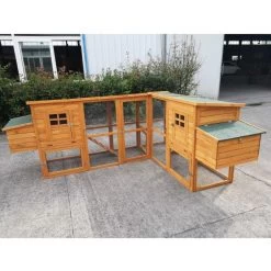 Liquidation - Poulailler Barbu Double Toit Shingle 6 à 10 Poules 10 Liquidation - Poulailler Barbu Double Toit Shingle 6 à 10 Poules -Poulailler Série Magasin poulailler bois barbu double exterieur