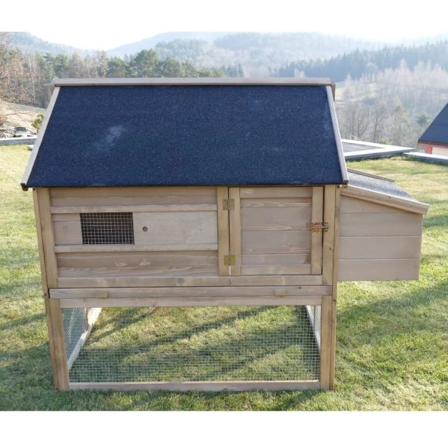 Poulailler Plymouth Toit Shingle Ouvrant 4 à 6 Poules Bois FSC Avec Extension Parc Grillagé 6 Poulailler Plymouth Toit Shingle Ouvrant 4 à 6 Poules Bois FSC Avec Extension Parc Grillagé – Image 4