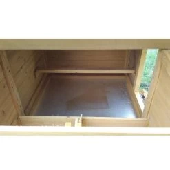 Poulailler Cémani S Toit Bois 2 Poules -Poulailler Série Magasin poulailler cemani s 2 poules vue interieur