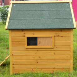 Poulailler Cémani L Toit Shingle Vert 4 à 6 Poules 11 Poulailler Cémani L Toit Shingle Vert 4 à 6 Poules -Poulailler Série Magasin poulailler cemani vue cote trappe grillagee