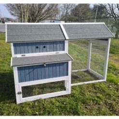 Poulailler Deluxe Bleu Toit Shingle Gris 10 à 12 Poules 21 Poulailler Deluxe Bleu Toit Shingle Gris 10 à 12 Poules -Poulailler Série Magasin poulailler deluxe 12 poules bleu cote ferme