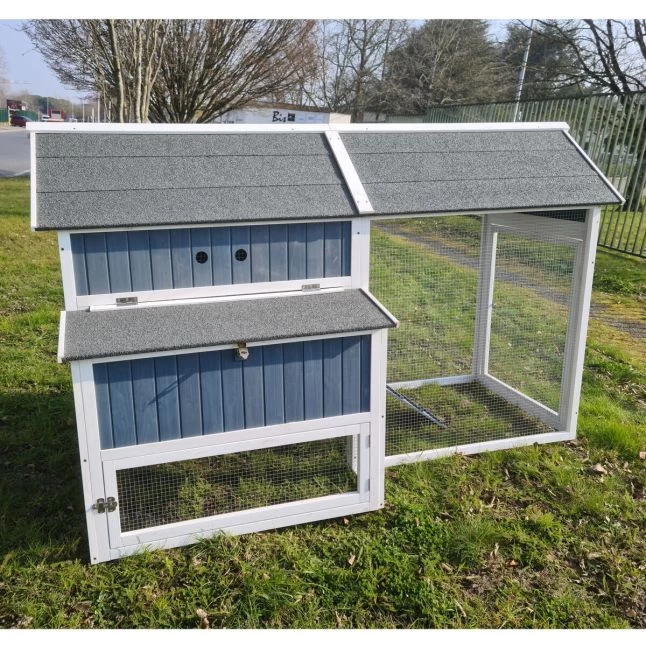 Poulailler Deluxe Bleu Toit Shingle Gris 10 à 12 Poules 8 Poulailler Deluxe Bleu Toit Shingle Gris 10 à 12 Poules – Image 6