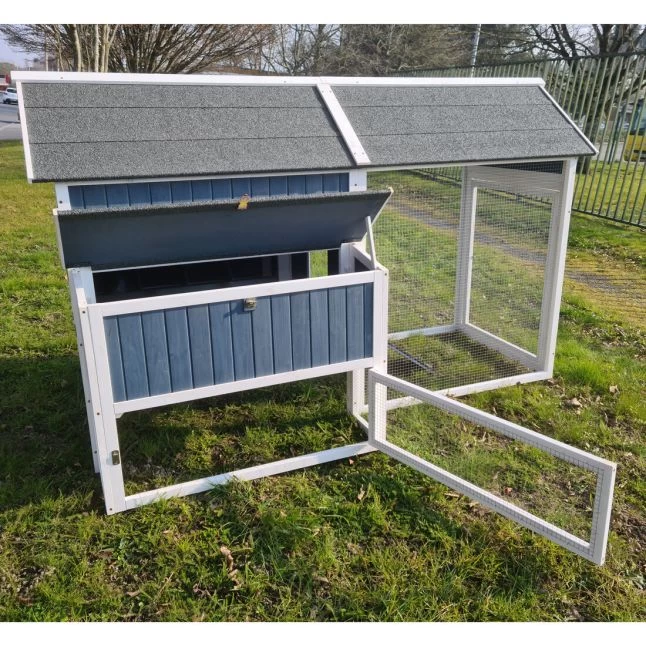 Poulailler Deluxe Bleu Toit Shingle Gris 10 à 12 Poules 9 Poulailler Deluxe Bleu Toit Shingle Gris 10 à 12 Poules – Image 7