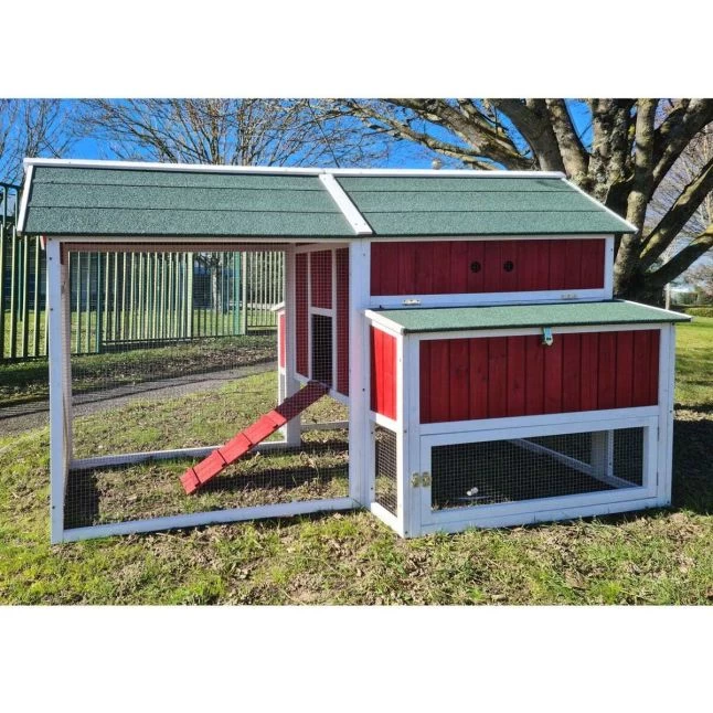 Poulailler Deluxe Rouge Toit Shingle Vert 10 à 12 Poules V3.0 8 Poulailler Deluxe Rouge Toit Shingle Vert 10 à 12 Poules V3.0 – Image 6