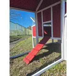 Poulailler Deluxe Rouge Toit Shingle Vert 10 à 12 Poules V3.0 25 Poulailler Deluxe Rouge Toit Shingle Vert 10 à 12 Poules V3.0 -Poulailler Série Magasin poulailler deluxe rouge toit vert 12 poules vue enclos gauche