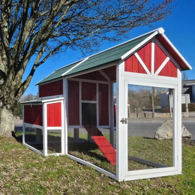Poulailler Deluxe Rouge Toit Shingle Vert 10 à 12 Poules V3.0 3 Poulailler Deluxe Rouge Toit Shingle Vert 10 à 12 Poules V3.0