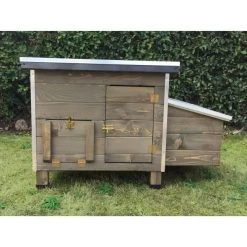 Poulailler Houdan L Toit Shingle Noir 2 Poules Bois écologique FSC 7 Poulailler Houdan L Toit Shingle Noir 2 Poules Bois écologique FSC -Poulailler Série Magasin poulailler houdan l 2 poules vue de face