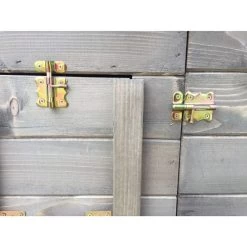 Poulailler Houdan L Toit Shingle Noir 2 Poules Bois écologique FSC 9 Poulailler Houdan L Toit Shingle Noir 2 Poules Bois écologique FSC -Poulailler Série Magasin poulailler houdan l details fermetures laiton