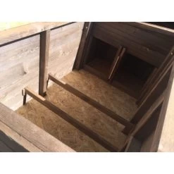 Poulailler Houdan XL Toit Shingle Noir 6 Poules Epicéa FSC 19 Poulailler Houdan XL Toit Shingle Noir 6 Poules Epicéa FSC -Poulailler Série Magasin poulailler houdan xl vue interieur perchoirs