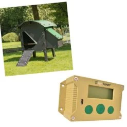 Poulailler Nestera Sur Pieds Taille S Plastique Recyclé 3 à 5 Poules Avec Portier Automatique Autonome Zen Farm