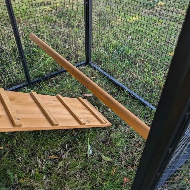 Poulailler Padoue Châssis Acier Toit Shingle 6 à 8 Poules Avec Parc Grillagé 6 Poulailler Padoue Châssis Acier Toit Shingle 6 à 8 Poules Avec Parc Grillagé – Image 4