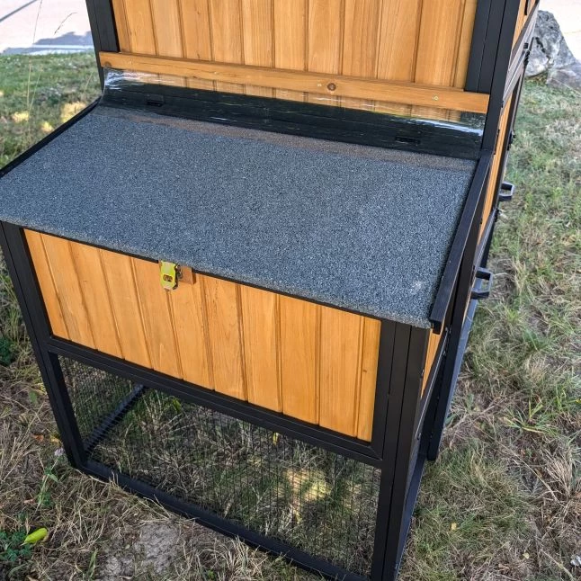 Poulailler Padoue Châssis Acier Toit Shingle 6 à 8 Poules Avec Parc Grillagé 8 Poulailler Padoue Châssis Acier Toit Shingle 6 à 8 Poules Avec Parc Grillagé – Image 6