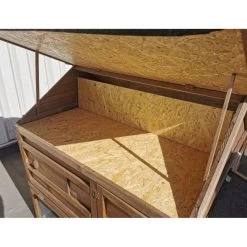 Poulailler Plymouth Toit Shingle Ouvrant 4 à 6 Poules Bois FSC 25 Poulailler Plymouth Toit Shingle Ouvrant 4 à 6 Poules Bois FSC -Poulailler Série Magasin poulailler plymouth bois fsc toit ouvert coffre 1