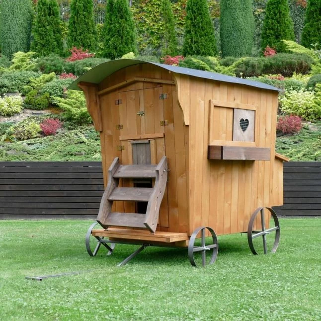 Poulailler Roulotte Toit Tôle 6 à 10 Poules Mobile 5 Poulailler Roulotte Toit Tôle 6 à 10 Poules Mobile – Image 3