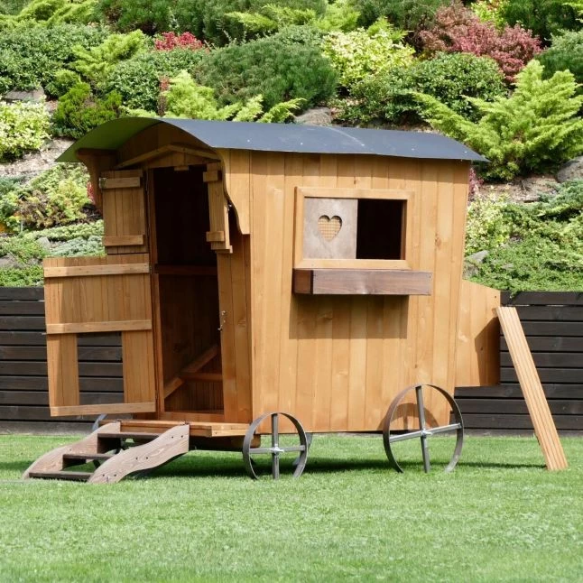 Poulailler Roulotte Toit Tôle 6 à 10 Poules Mobile 4 Poulailler Roulotte Toit Tôle 6 à 10 Poules Mobile – Image 2