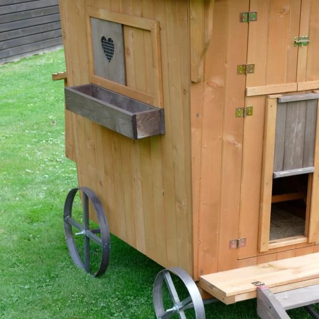 Poulailler Roulotte Toit Tôle 6 à 10 Poules Mobile 7 Poulailler Roulotte Toit Tôle 6 à 10 Poules Mobile – Image 5