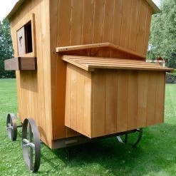 Poulailler Roulotte Toit Tôle 6 à 10 Poules Mobile 22 Poulailler Roulotte Toit Tôle 6 à 10 Poules Mobile -Poulailler Série Magasin poulailler roulotte vue pondoir
