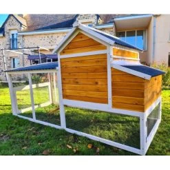 Poulailler Toit Renforcé M Toit Plastique 6 à 8 Poules 35 Poulailler Toit Renforcé M Toit Plastique 6 à 8 Poules -Poulailler Série Magasin poulailler toit renforce 6 a 8 poules vue arriere